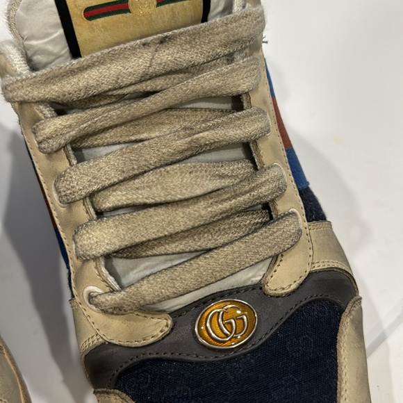 Mens Screener GG sneaker All over distressed effectVintage effect worn 3x only - Picture 5 of 5